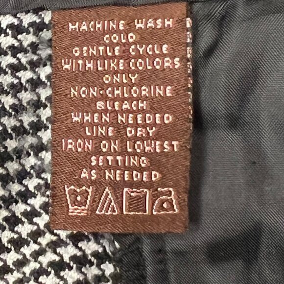 Bandolino Size 4 Stretch Houndstooth Dress Pants Polyester Blend Black & White - Picture 13 of 16